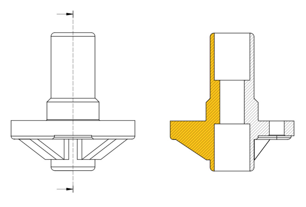 Type B bushing CAD diagram